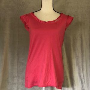 size M bubblegum pink Ann Taylor LOFT tee
